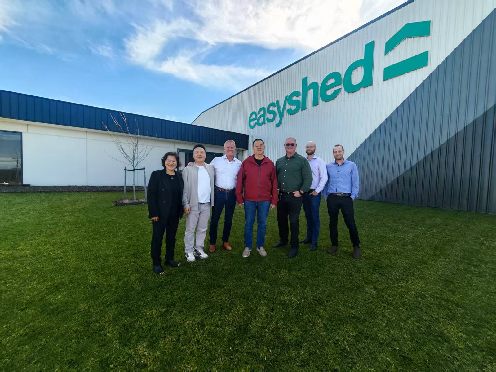 Avec l’équipe de notre client EasyShed en Australie